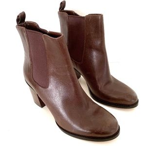 COLE HAAN Brown Leather Booties